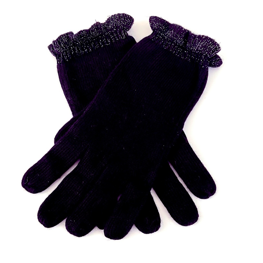 Banana Republic Black Knit Gloves (Made of Italian Yarn)